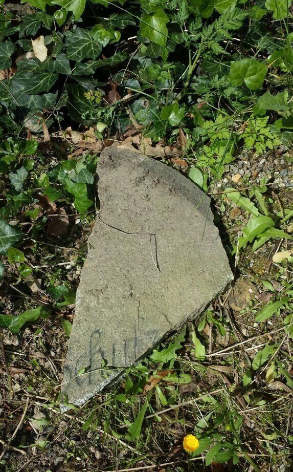 Ein kleines Bruchstück in der Wiese ohne Aufschrift.