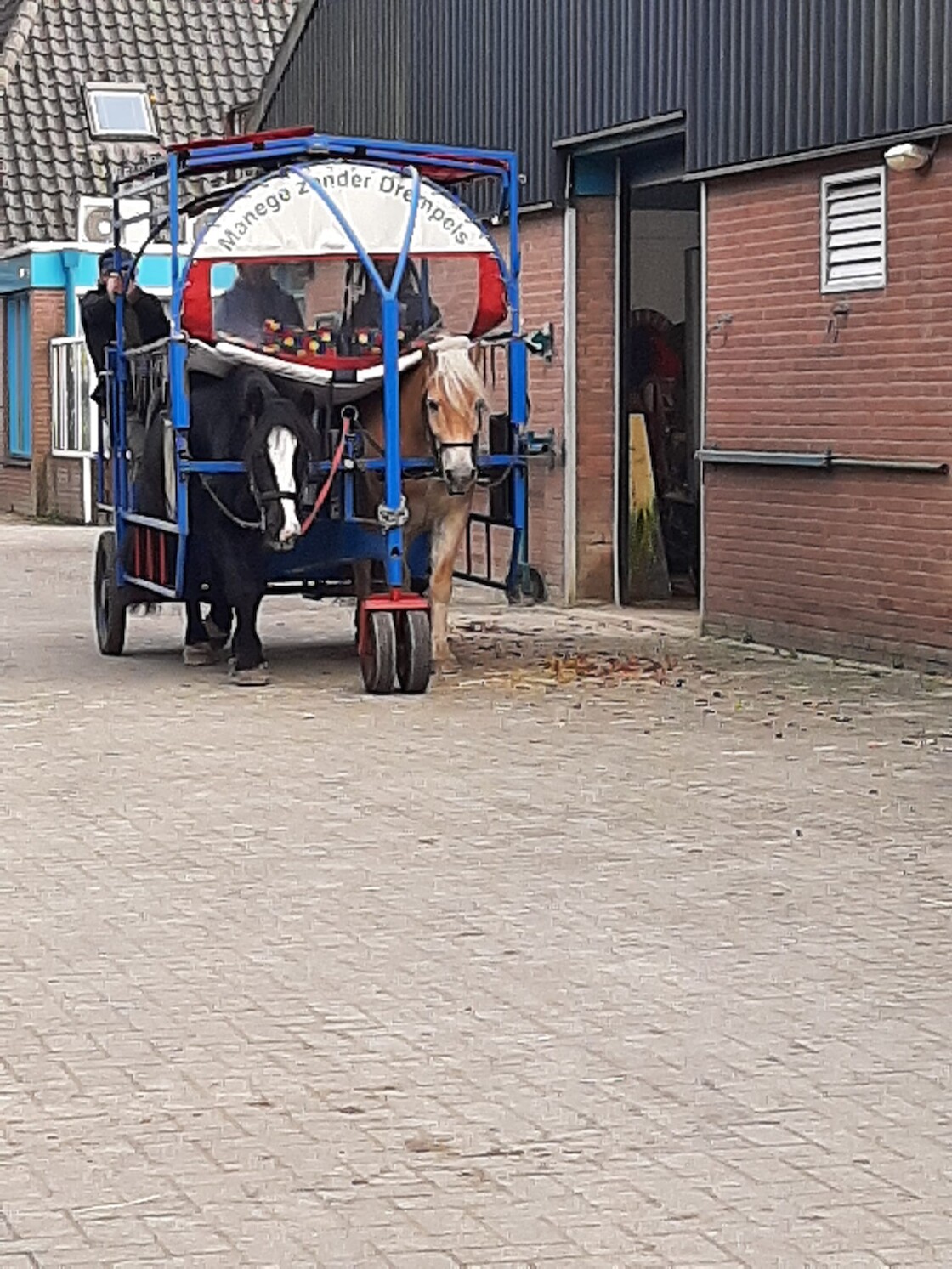 Ein Pferdewagen.