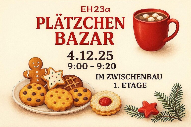 Das Plakat des Weihnachtsbasars