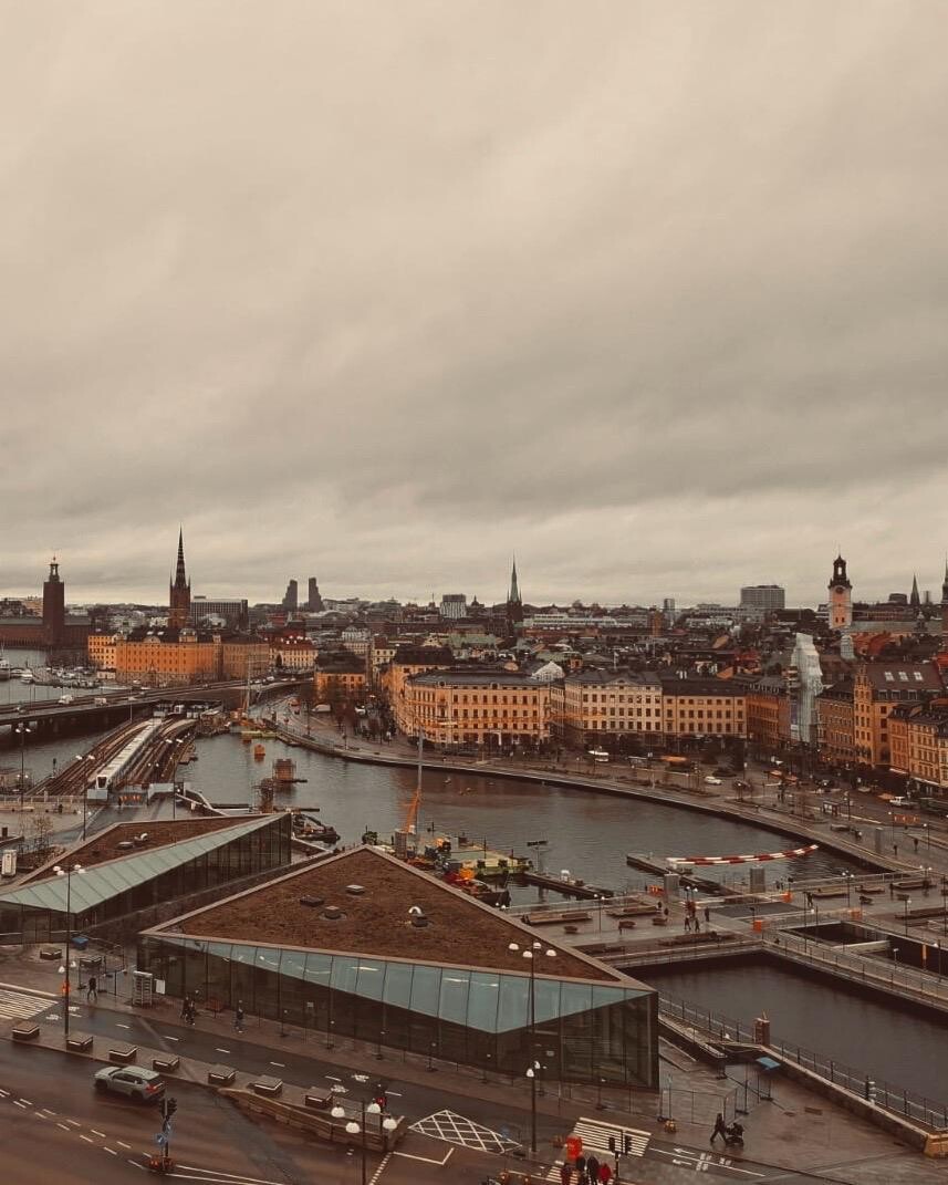 Stockholm von oben fotografiert.