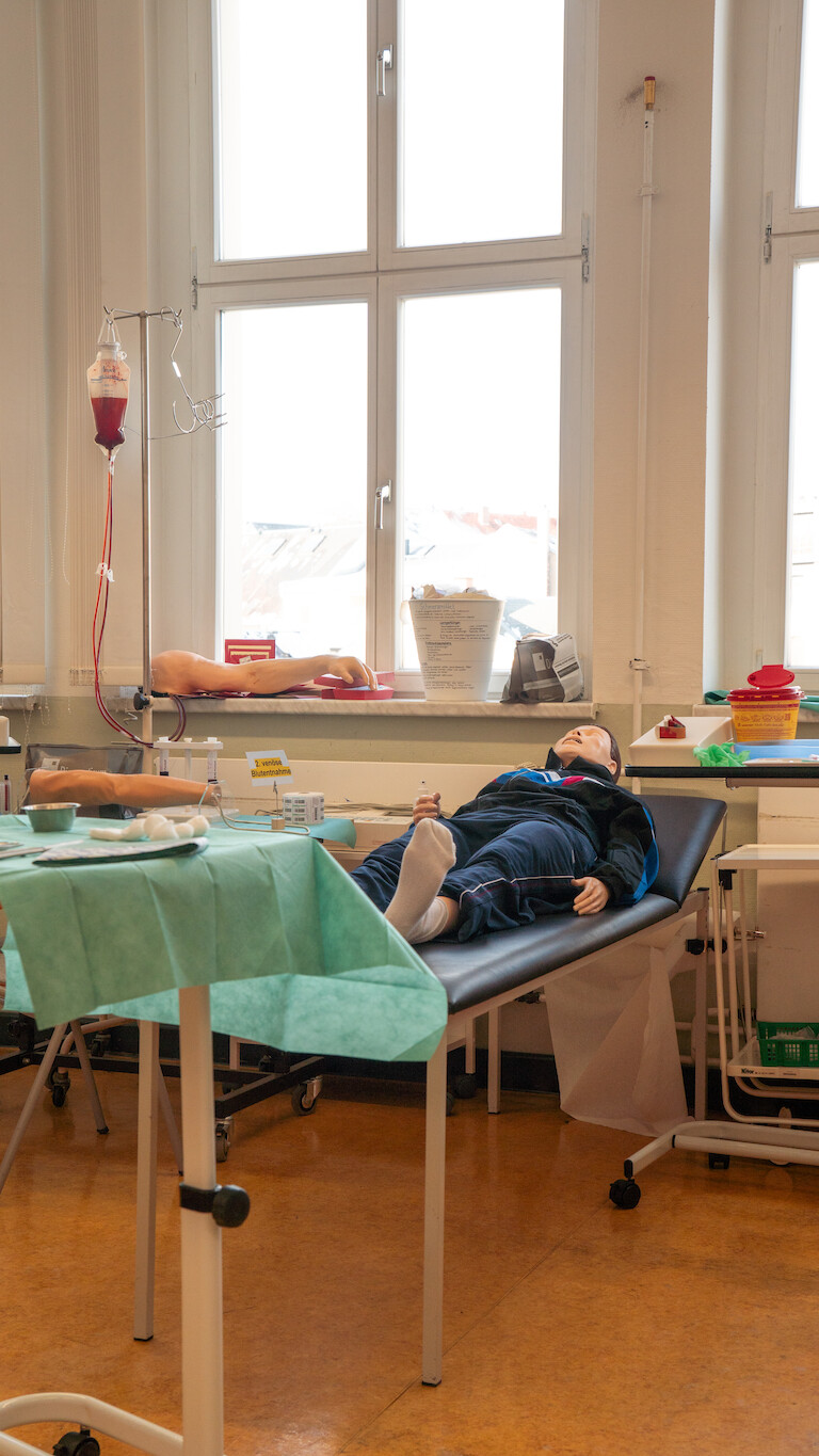 Die Puppe bei den Medizinischen Fachangestellten.
