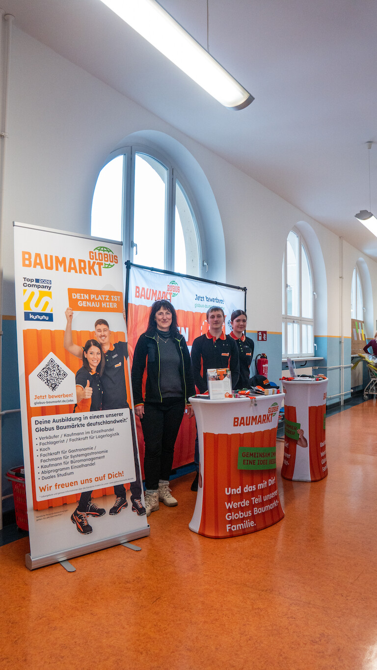 Der Stand von Globus Baumarkt.