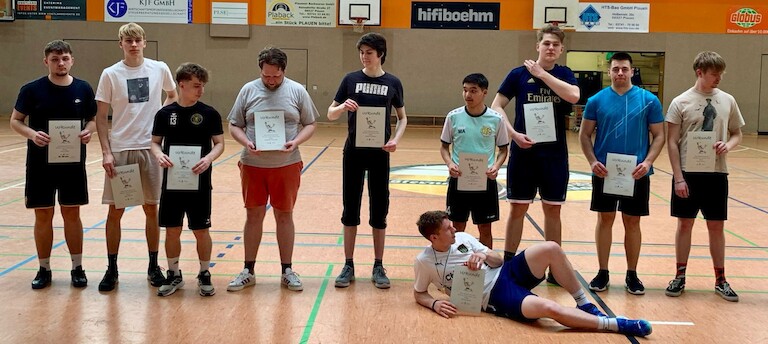 Die Batminton Teilnehmer bei den Männern