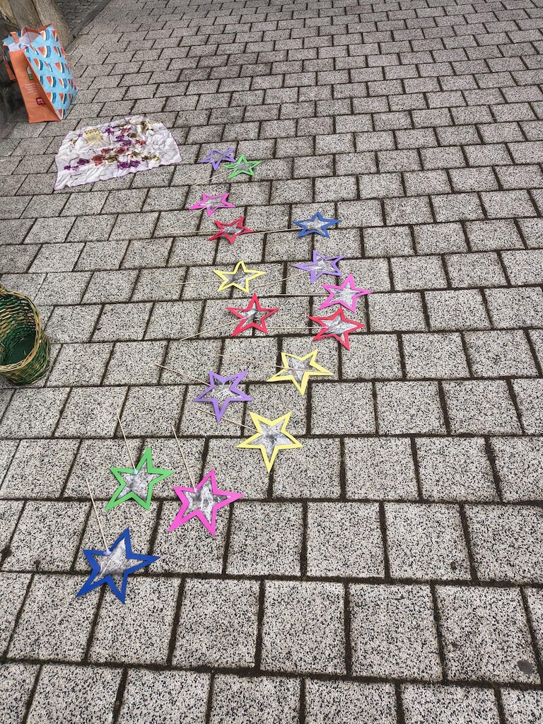 Sterne am Boden