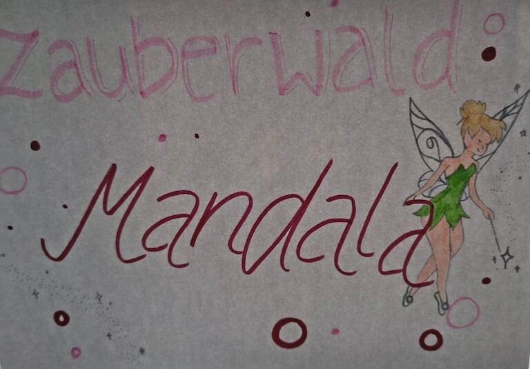 Aufschrift Zauberwald Mandala