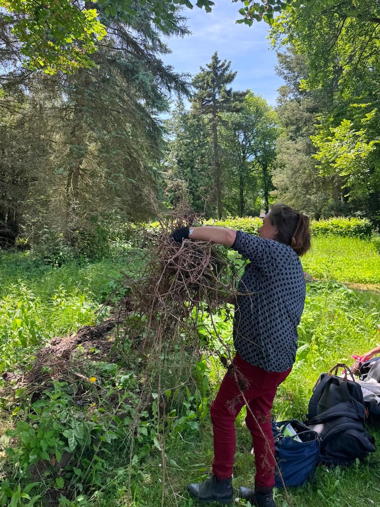 Die Lerherin bei der Arbeit.