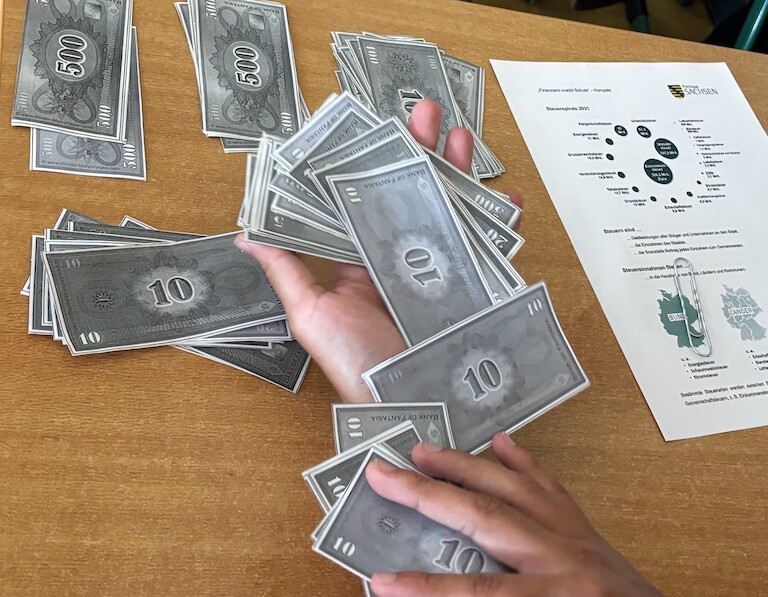 Spielgeld vom Workshop Finanzamt
